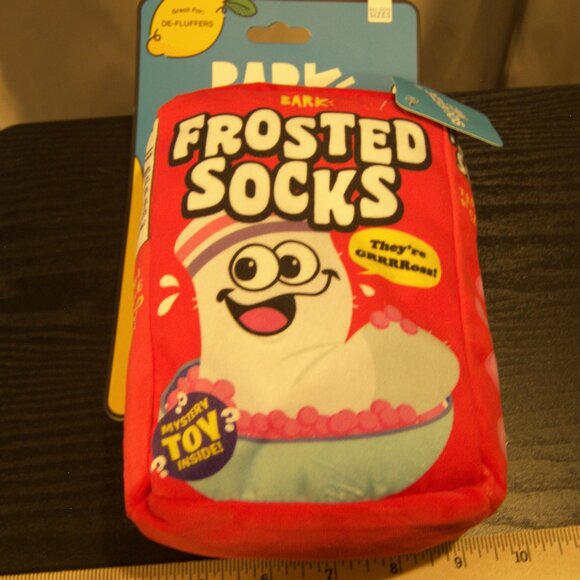 Bark Frosted Socks Toy in Red and Blue - Picture 1 of 6